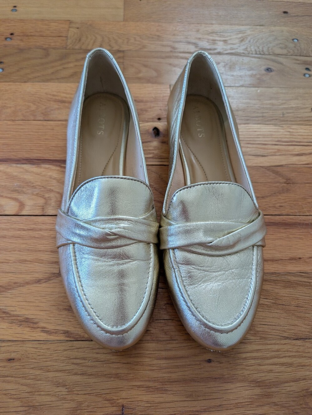 Talbots Metallic Gold Loafers - Picture 2 of 7